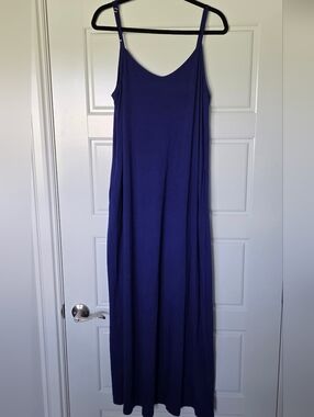 Women's Royal Blue Maxi Slip Dress  Size XL